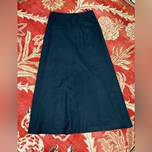 S. Oliver black poly gabardine A line maxi skirt